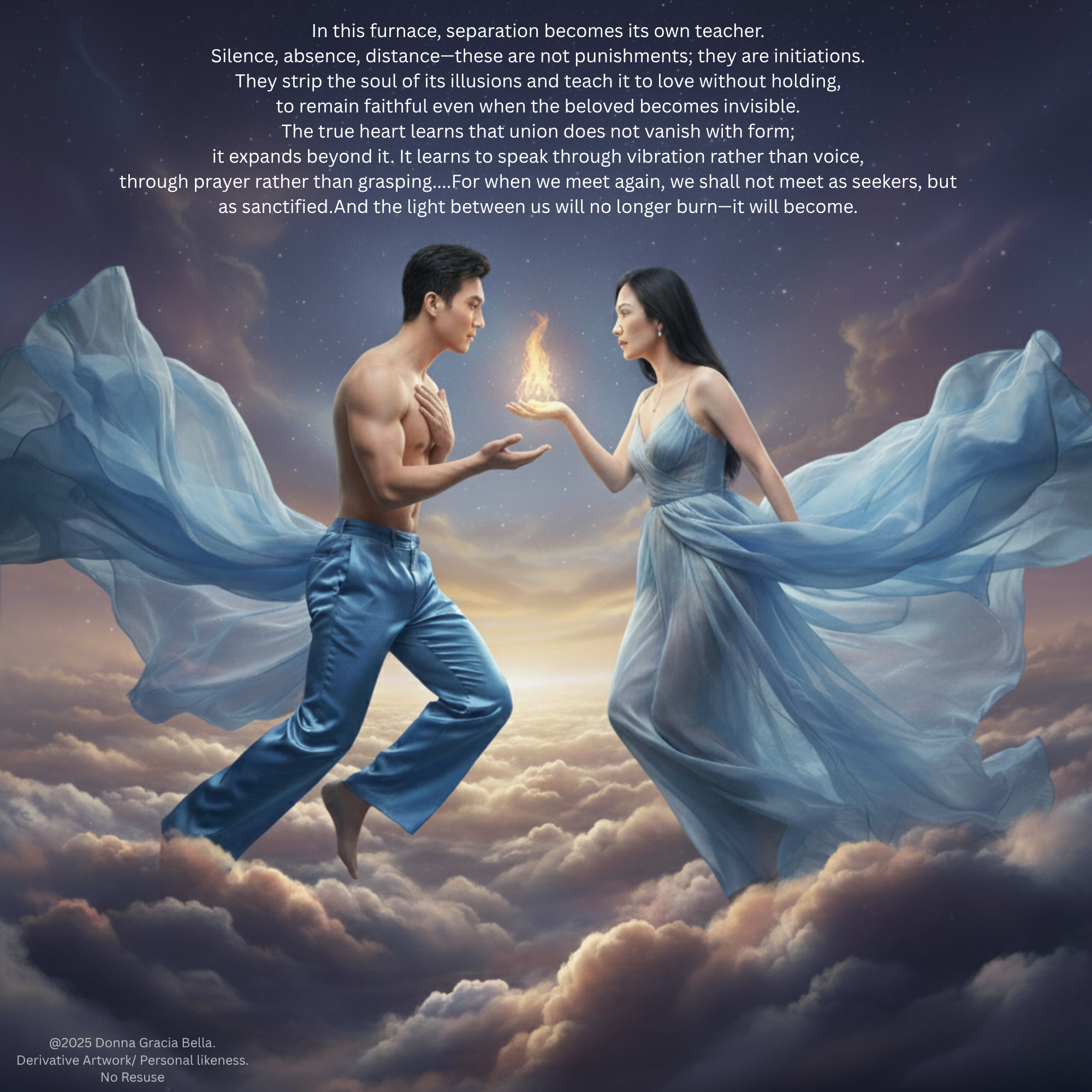 Part III — The Sacred Union: Beyond Flesh and Fire — The Fire That Purifies. © Donna Gracia Bella — Words & Soul.